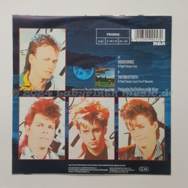 Mr. Mister - Broken Wings • 7" Vinyl • EX - Labyrinth Music