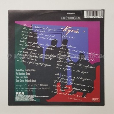 Mr. Mister - Kyrie • 7" Vinyl • NM - Labyrinth Music