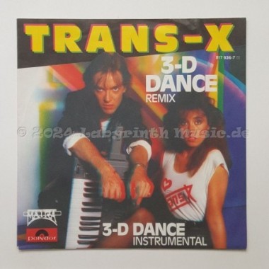 Trans-X - 3-D Dance • Remix • 7" Vinyl • NM - Labyrinth Music