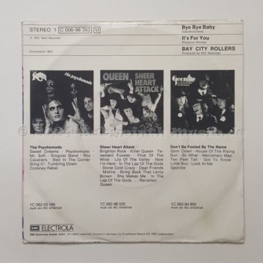 Bay City Rollers - Bye Bye Baby • 7" Vinyl • EX - Labyrinth Music