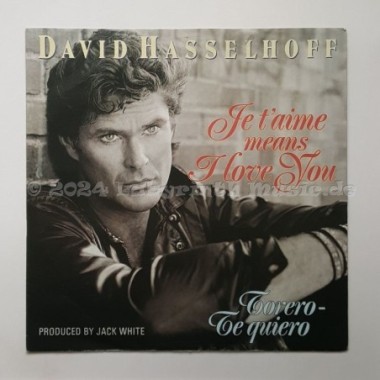 David Hasselhoff - Je T'aime Means I Love You • 7" Vinyl - Labyrinth Music