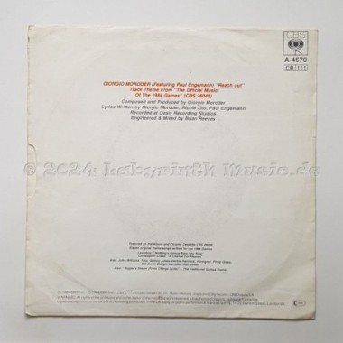 Giorgio Moroder Feat. Paul Engemann - Reach Out • 7" Vinyl - Labyrinth Music