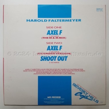 Harold Faltermeyer - Axel F • The M & M Mix • 12" Vinyl Maxi • NM - Labyrinth Music