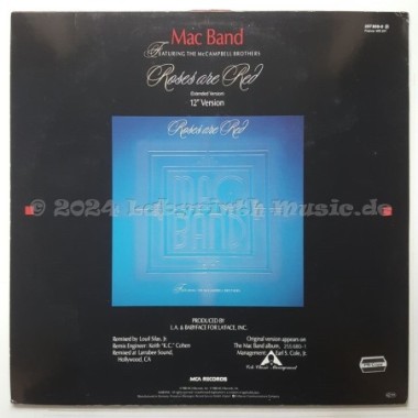 Mac Band Feat. The McCampbell Brothers - Roses Are Red • 12" Vinyl Maxi • EX - Labyrinth Music