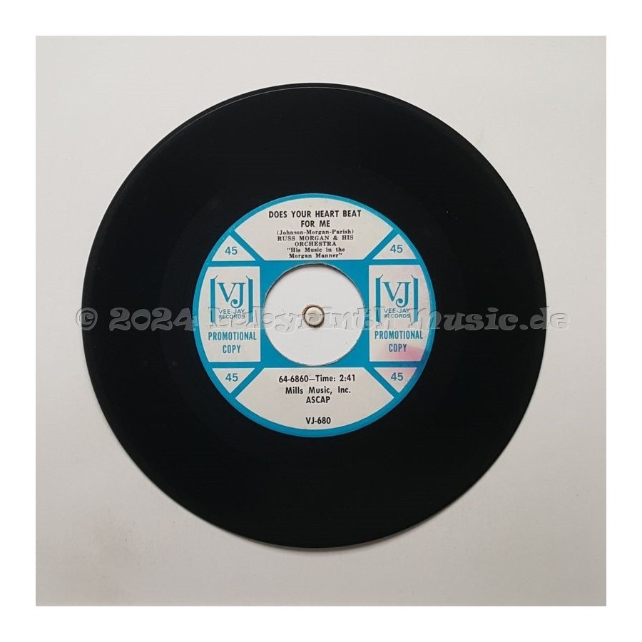 Russ Morgan And His Orchestra - Does Your Heart Beat For Me • 7" Vinyl - Labyrinth Music