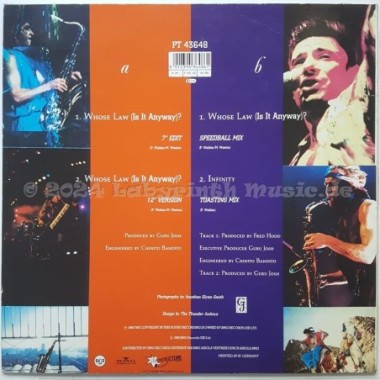 Guru Josh - Whose Law • 12" Vinyl Maxi - Labyrinth Music