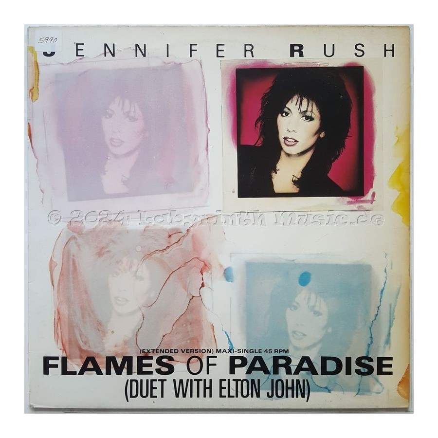 Jennifer Rush • Elton John - Flames Of Paradise • 12" Vinyl Maxi - Labyrinth Music
