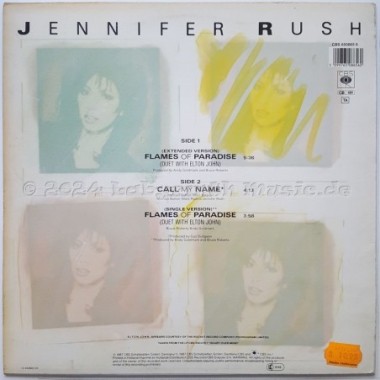 Jennifer Rush • Elton John - Flames Of Paradise • 12" Vinyl Maxi - Labyrinth Music