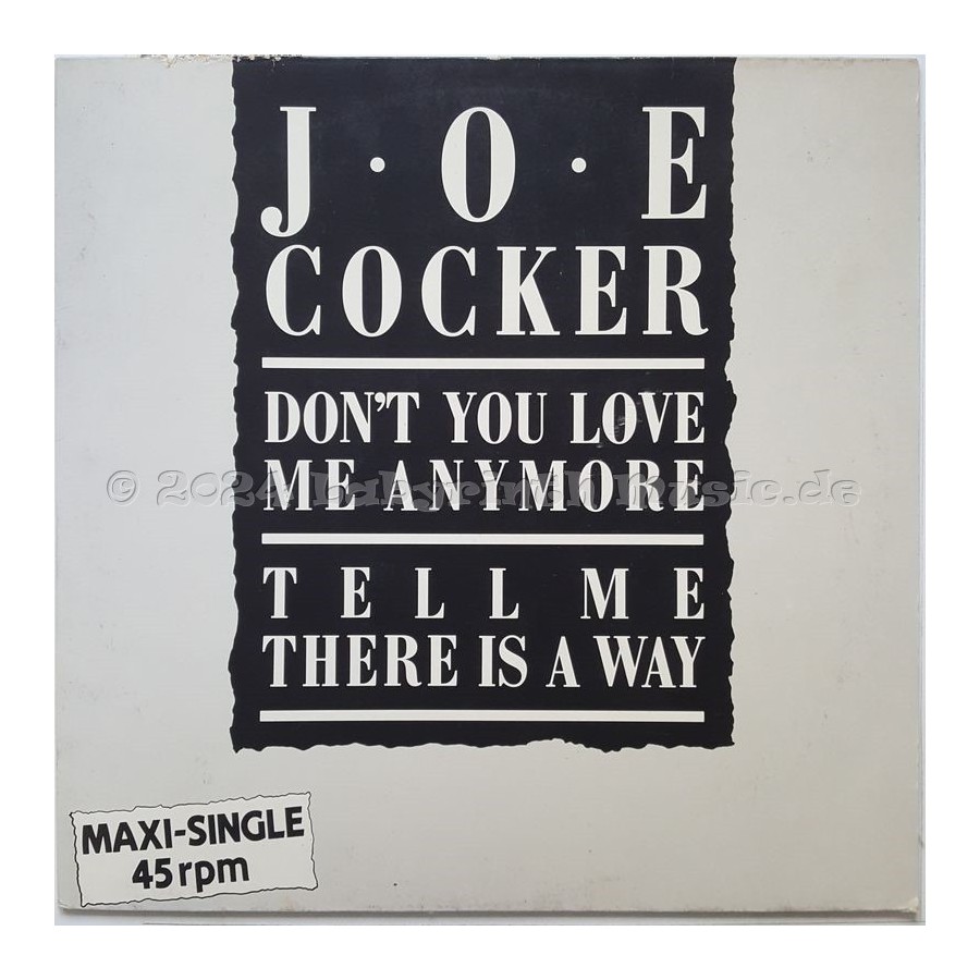 Joe Cocker - Don't You Love Me Anymore • 12" Vinyl Maxi • EX - Labyrinth Music