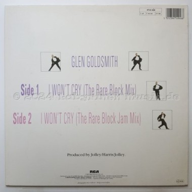 Glen Goldsmith - I Won't Cry • 12" Vinyl Maxi • EX - Labyrinth Music