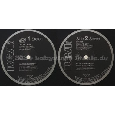 Glen Goldsmith - I Won't Cry • 12" Vinyl Maxi • EX - Labyrinth Music