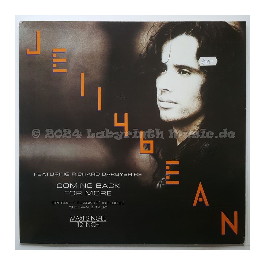 Jellybean Feat. Richard Darbyshire - Coming Back For More • 12" Vinyl Maxi - Labyrinth Music