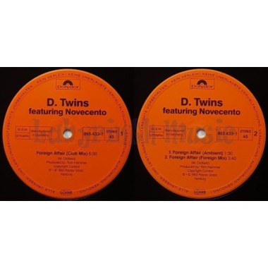 D. Twins Feat. Novecento - Foreign Affair • 12" Vinyl Maxi • MINT - Labyrinth Music