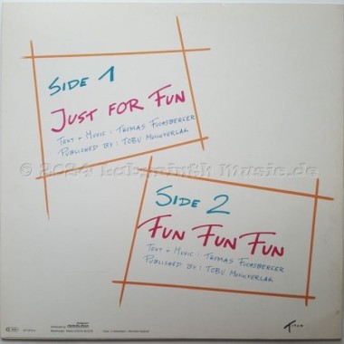 Fun Gang - Just For Fun • 12" Vinyl Maxi • NM - Labyrinth Music