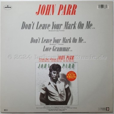 John Parr - Don't Leave Your Mark On Me • 12" Vinyl Maxi • EX - Labyrinth Music