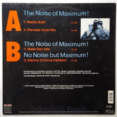 D.U.O. Tribe - The Noise Of Maximum • 12" Vinyl Maxi • MINT - Labyrinth Music