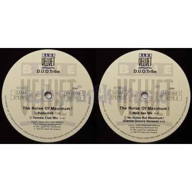 D.U.O. Tribe - The Noise Of Maximum • 12" Vinyl Maxi • MINT - Labyrinth Music