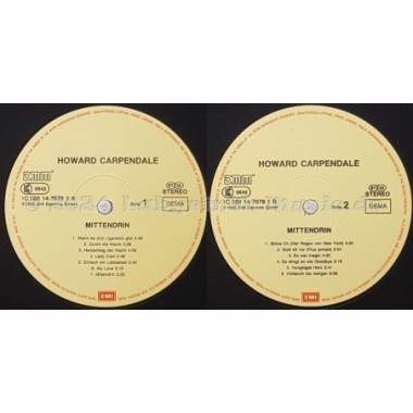 Howard Carpendale - Mittendrin • 12" Vinyl LP • EX - Labyrinth Music