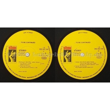 Isaac Hayes - ... To Be Continued • 12" Vinyl LP - Labyrinth Music