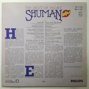 Mort Shuman - The Best Of Mort Shuman • 12" Vinyl LP - Labyrinth Music