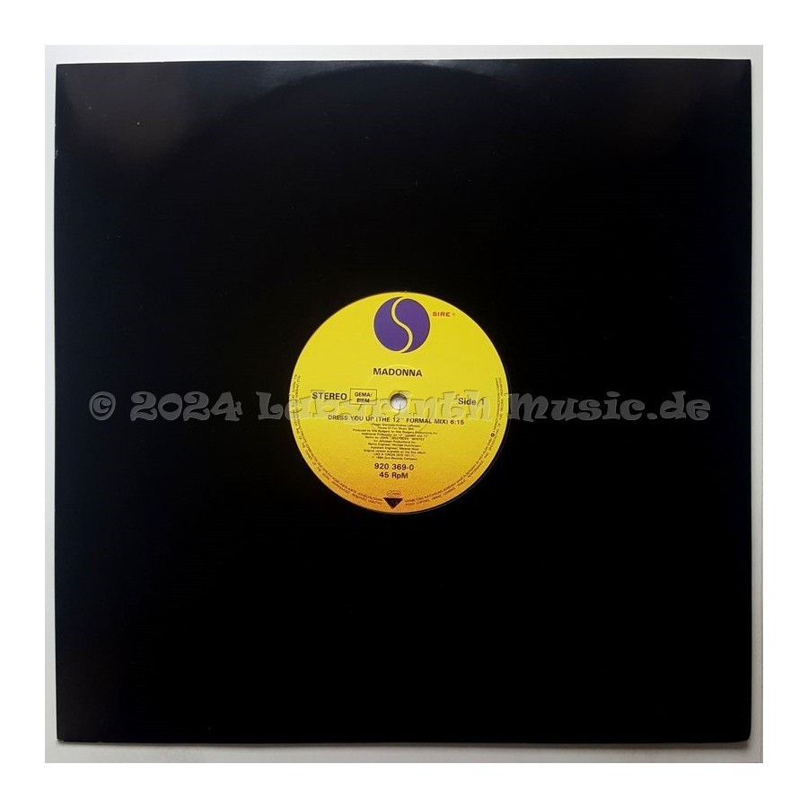 Madonna - Dress You Up • 12" Vinyl Maxi - Labyrinth Music