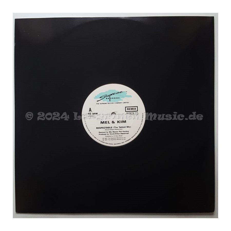Mel & Kim - Respectable • Remix • 12" Vinyl Maxi - Labyrinth Music