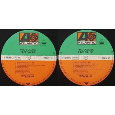 Phil Collins - Face Value • 12" Vinyl LP - Labyrinth Music