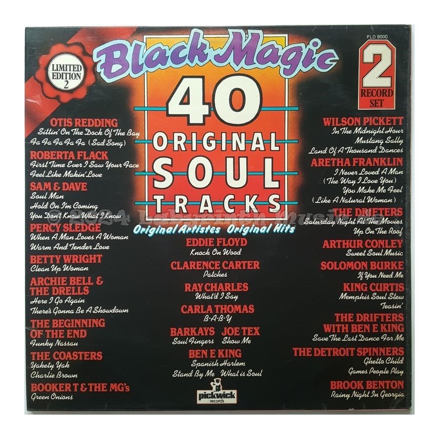 Various - Black Magic • 40 Original Soul Tracks • 12" Vinyl LP - Labyrinth Music