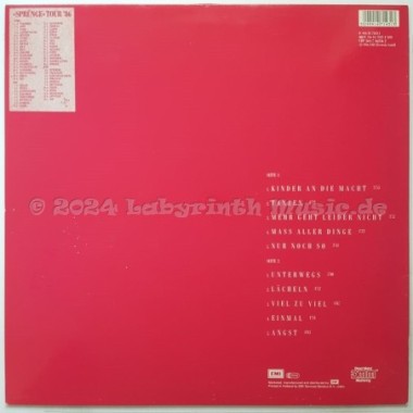 Herbert Grönemeyer - Sprünge • 12" Vinyl LP - Labyrinth Music
