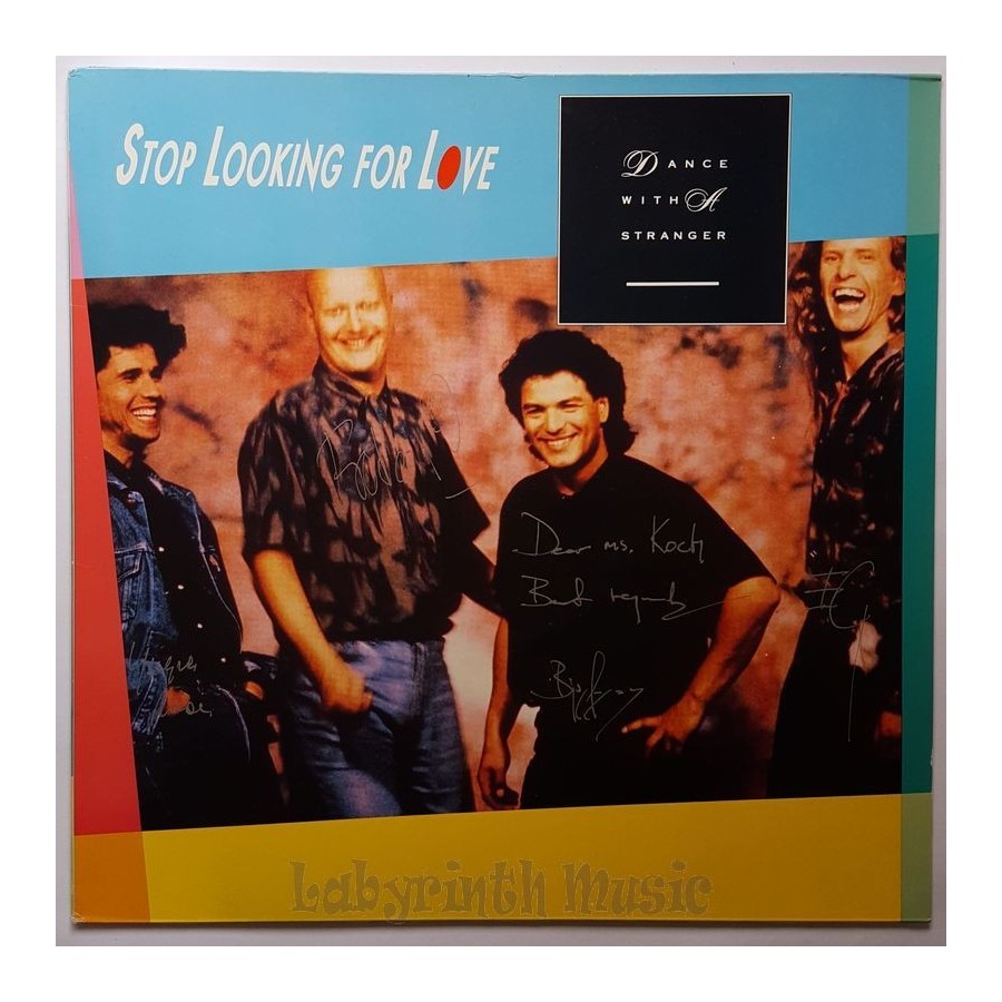 Dance With A Stranger - Stop Looking For Love • 12" Vinyl Maxi - Labyrinth Music