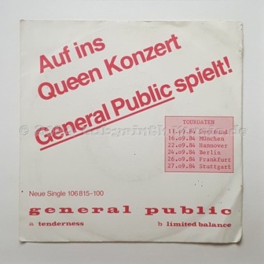 General Public - Tenderness • 7" Vinyl • EX - Labyrinth Music