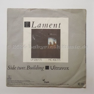 Ultravox - Dancing With Tears In My Eyes • 7" Vinyl - Labyrinth Music