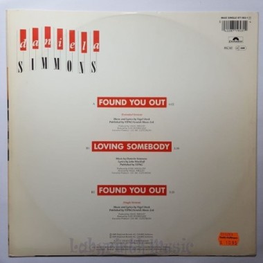 Daniela Simmons - Found You Out • 12" Vinyl Maxi - Labyrinth Music
