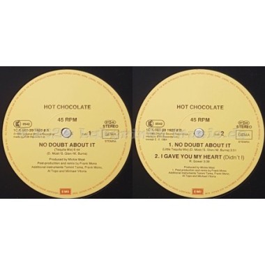 Hot Chocolate - No Doubt About It • Tequila Mix • 12" Vinyl Maxi • EX - Labyrinth Music