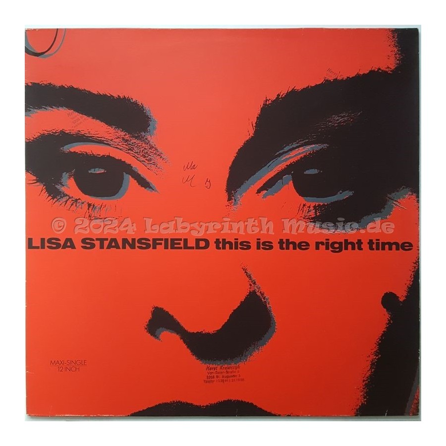 Lisa Stansfield - This Is The Right Time • 12" Vinyl Maxi • EX - Labyrinth Music
