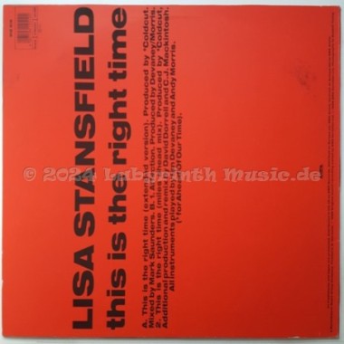 Lisa Stansfield - This Is The Right Time • 12" Vinyl Maxi • EX - Labyrinth Music