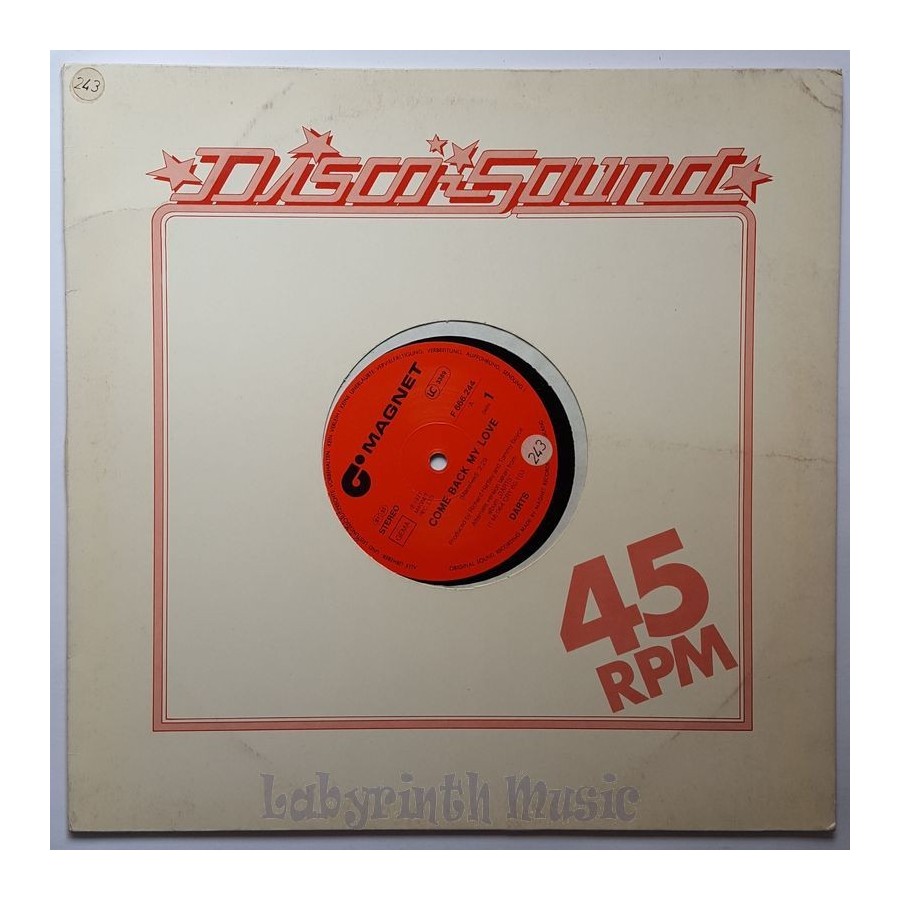 Darts - Come Back My Love • 12" Vinyl Maxi • EX - Labyrinth Music