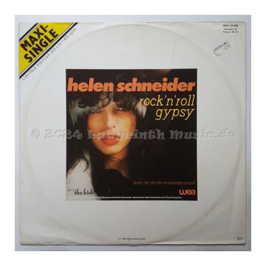 Helen Schneider - Rock 'n' Roll Gypsy • 12" Vinyl Maxi • EX - Labyrinth Music