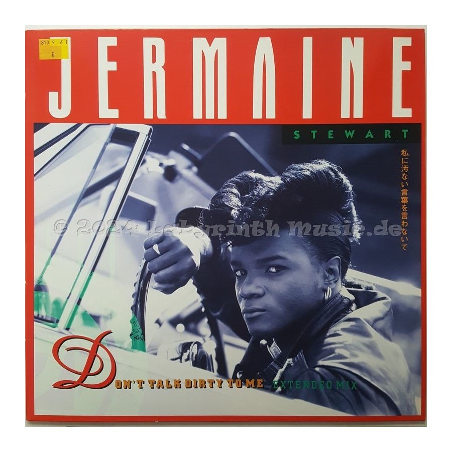 Jermaine Stewart - Don't Talk Dirty To Me • 12" Vinyl Maxi • NM - Labyrinth Music