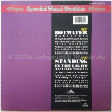 Level 42 - Hot Water • 12" Vinyl Maxi • EX - Labyrinth Music