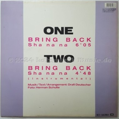 Mixed Emotions - Bring Back (Sha Na Na) • 12" Vinyl Maxi - Labyrinth Music