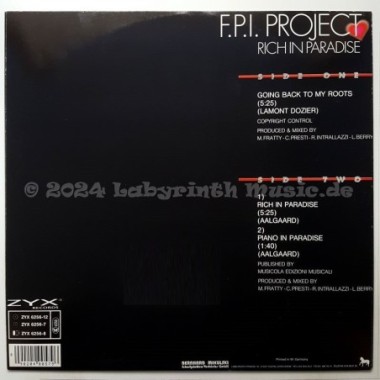 F.P.I. Project - Rich In Paradise • 12" Vinyl Maxi • MINT - Labyrinth Music