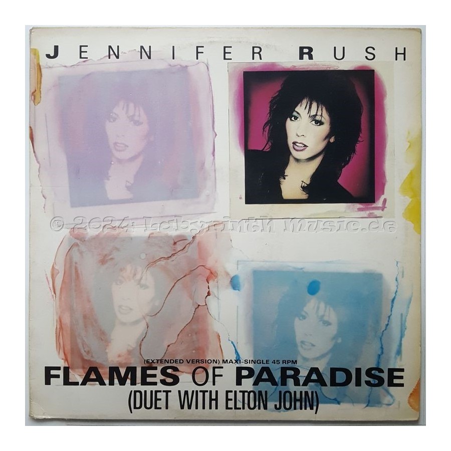 Jennifer Rush • Elton John - Flames Of Paradise • 12" Vinyl Maxi • EX - Labyrinth Music