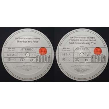Joe Dolce Music Theatre - Shaddap You Face • 12" Vinyl Maxi - Labyrinth Music