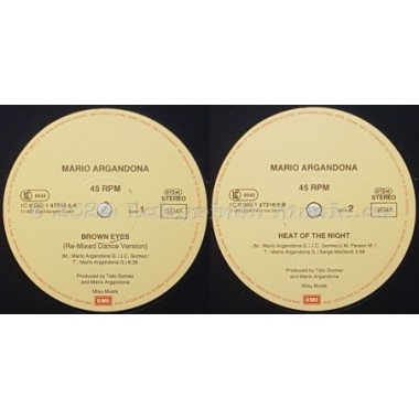 Mario Argandona - Brown Eyes • Re-Mixed Dance Version • 12" Vinyl Maxi - Labyrinth Music