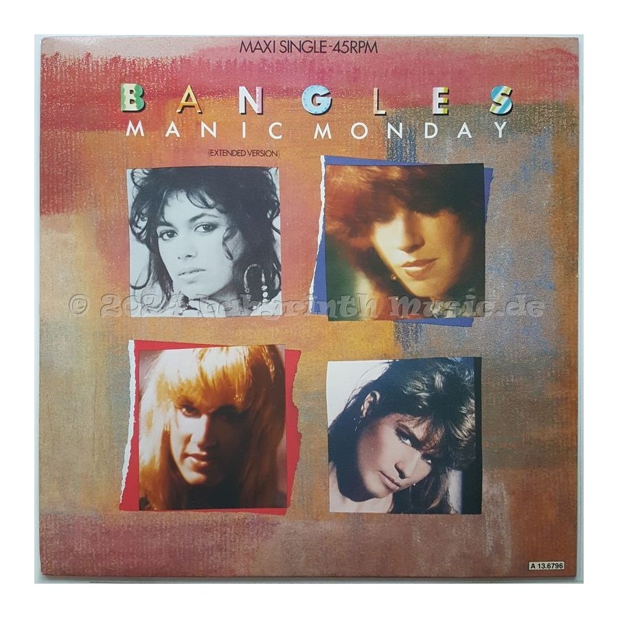 Bangles - Manic Monday • Extended Version • 12" Vinyl Maxi - Labyrinth Music