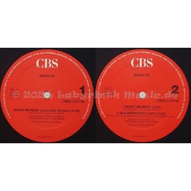 Bangles - Manic Monday • Extended Version • 12" Vinyl Maxi - Labyrinth Music