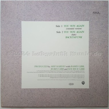 Bee Gees - You Win Again • 12" Vinyl Maxi • NM - Labyrinth Music