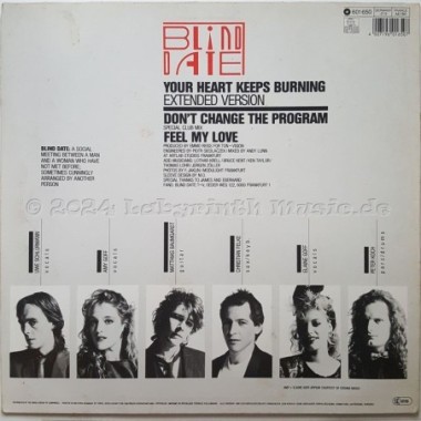 Blind Date - Your Heart Keeps Burning • 12" Vinyl Maxi - Labyrinth Music