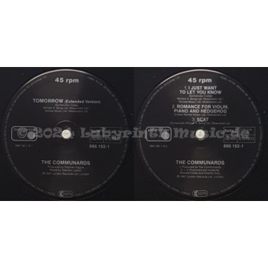 The Communards - Tomorrow • 12" Vinyl Maxi • EX - Labyrinth Music